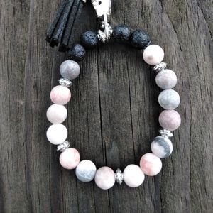 Lava bead keychain wristlet